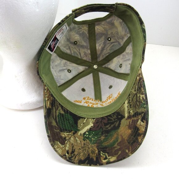Woodard's Tractors & Equip. Inc Emb Logo Men's Camo Adj Strap Back Cap Hat - Picture 7 of 8